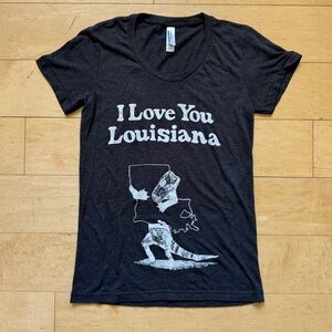 American Apparel T-shirt, sz Small, Louisiana, New Orleans, Alligator,‎ custom